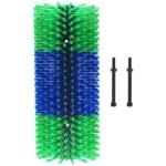 livestock scratching brush for cow, horse, goat animal back scratching brush, effective livestock brushes for scratching, includes horse brush and goat scratching post(a)